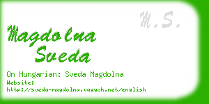 magdolna sveda business card